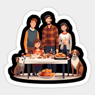 Family Thanksgiving Sticker